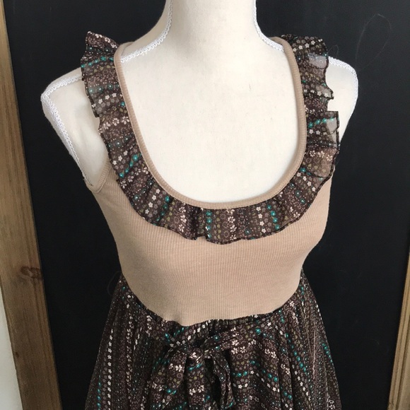 HAZEL Ribbed Tank Ruffle Dress - Picture 2 of 4